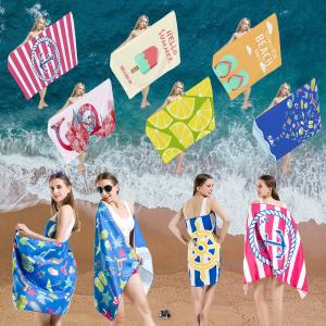 Wholesale Commercial Cool Beach Towels , Embroidered Beach Towels Smooth Surface from china suppliers