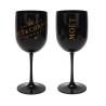 Buy cheap Fashions 450ml Black Reusable Plastic Wine Glasses Moet & Chandon acrylic from wholesalers