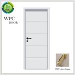WPC Fire Resistant Interior Door , SGS Certified Plastic Bathroom Door