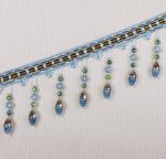 Handmade fashionable chain beads lace tassels fringes for curtain/sofa/pillow