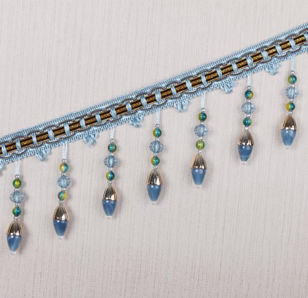 Handmade fashionable chain beads lace tassels fringes for curtain/sofa/pillow