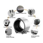 Stainless Steel Thread Straight Pipe Coupling Repair Clamp For Small Diameter