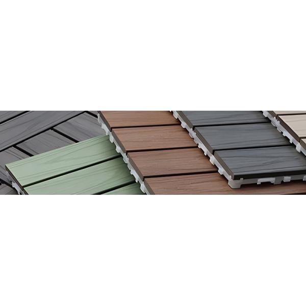 Stylish And Durable Wood Plastic Composite Decking Tile With Solid Structure