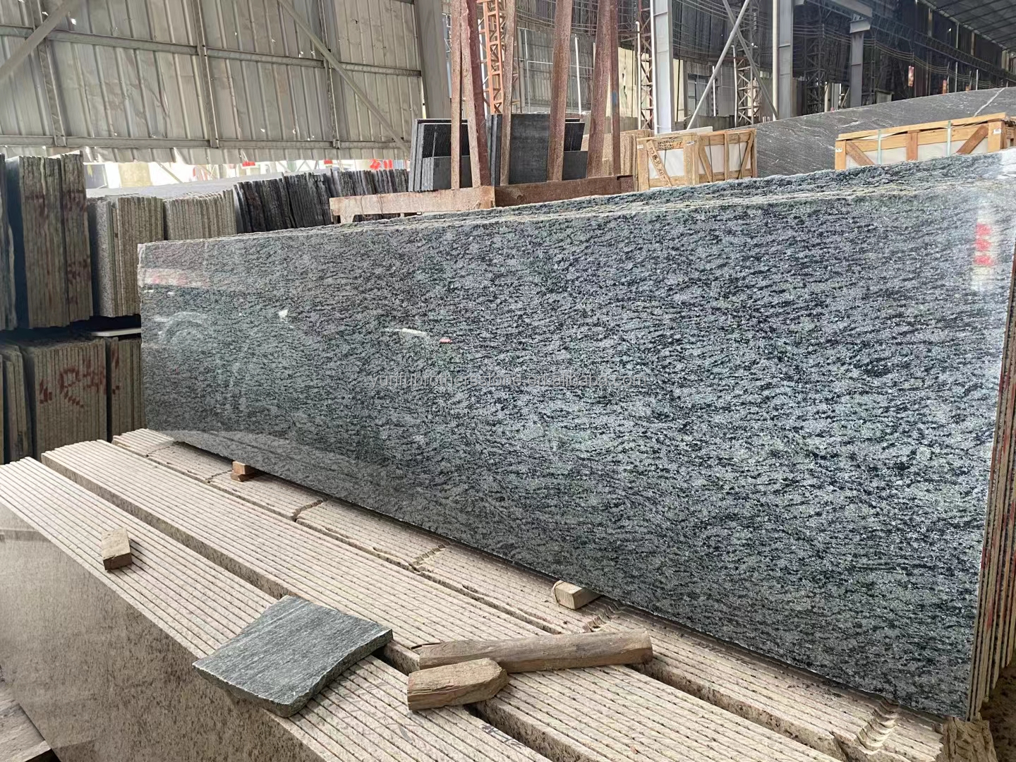 Stone Form Cut-To-Size Olive Green G612 Granite Blocks with Honed Surface Finishing