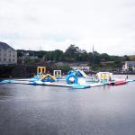 Bouncia Inflatable Water Park Trampoline 40m Wide EN ISO25649 Approved