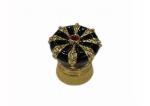Glossy Surface Black Diamond Zamak Perfume Lids Metal Perfume Bottle Caps