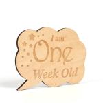 Eco-Friendly Personalized Wooden Baby Announcement Plaque - Perfect for Newborn