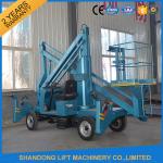 Commercial Hydraulic Articulated Trailer Boom Lift Rental , 8m Rotating Truck