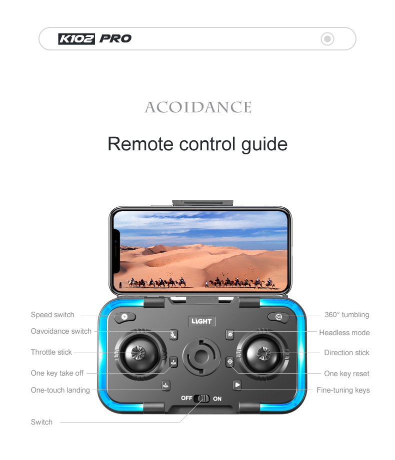 Beginner Operator Skill Level K102 PRO Drones Camera for Adults 4k Live Video RC Quadcopter Helicopter