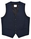 Customized Mens Tailored Vest Navy Check Anti Wrinkle OEM Service