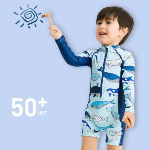 Wholesale Splicing One Piece Boy Swimsuit Hot Spring High Elastic Children'S Swimming Suit UPF 50+ from china suppliers