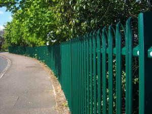 Wholesale Rounded 3000mm Height Steel Palisade Fencing For School Playground from china suppliers