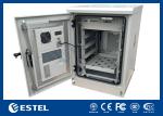 Floor Mounted 19inch Rack With Dual Doors And Air Conditioner For Outdoor