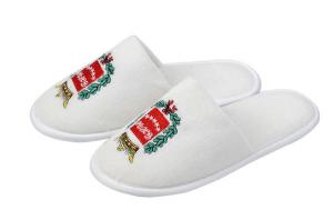 China coral fleece embroidered slippers on sale