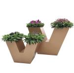 Big size steel custom letter shape decorative flower planters company name