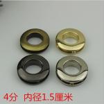 Factory manufacturing multi color zinc alloy handbag 15 mm metal round eyelets