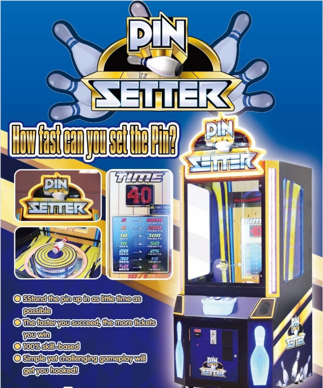 Coin Operated PIN SETTER Skill Redemption Arcade Machines