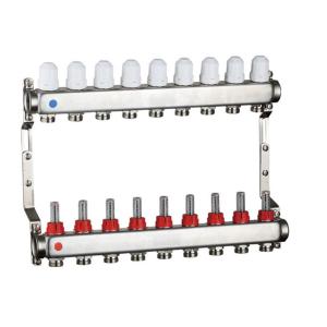 Wholesale 16 Bar 2 Way Brass Manifold Forged Brass Body Brass Distribution Manifold from china suppliers