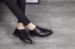 Black Slip on Round Toe Men Formal Dress Shoes Spring / Autumn Comfortable