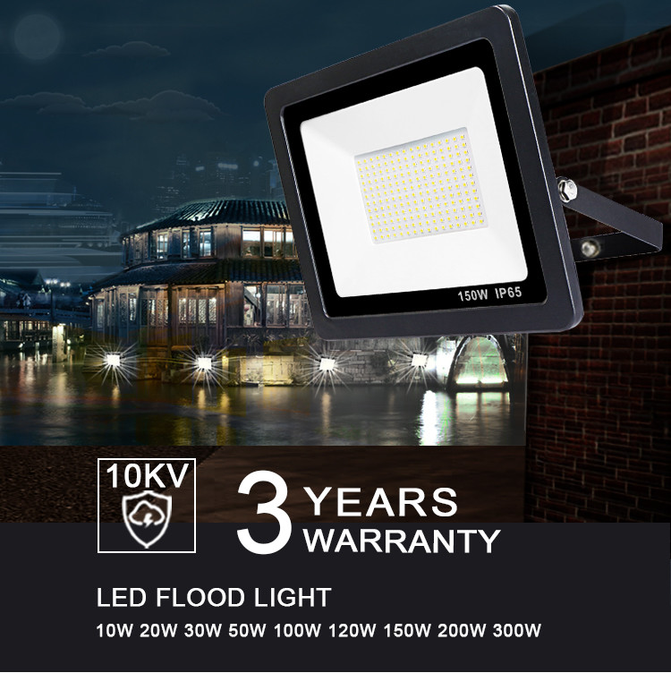 100w 200w LED Flood Light For Park Ultra Thin Warm White RGB