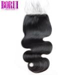 Brazilian Unprocessed Hair Bundles With Closure , 6 * 6 5 * 5 4 * 4 Lace Closure