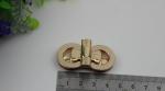 Custom butterfly shape light gold purse twist lock turn lock fastener