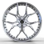 Polished Barrel 2 Piece Forged Wheels Brushed Disc 21 22 23 Inches Aluminum