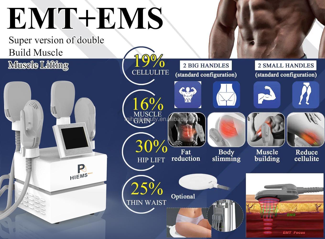Hiemt Pro Max Slim Beauty Machine Emsculpt for Cellulite Reduction