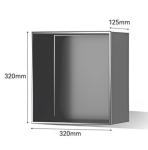 Gunmetal Black Wall-inserted Niche for Shower Room 600x280x120mm Modern Design