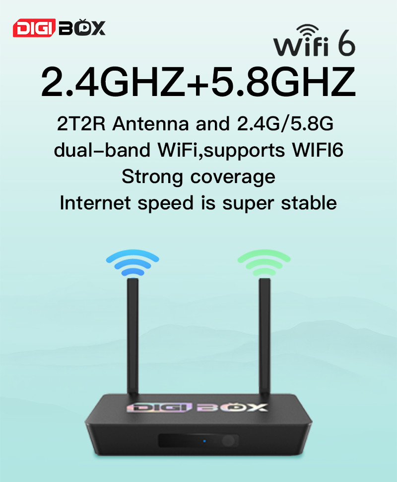 Digibox TV Streaming Media Player HD Playback 1080P Android 12.0 Bluetooth