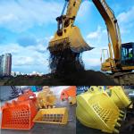 1.4 Cbm Excavator Skeleton Bucket , Rock Screening Bucket For Excavator Pc300