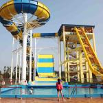 304 Stainless Steel Fiberglass Water Slides / Water Park Slides 13m Platform