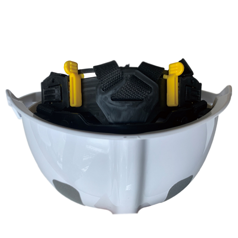 High Security Anti Fire Control Helmet with White ABS and Curve Visor