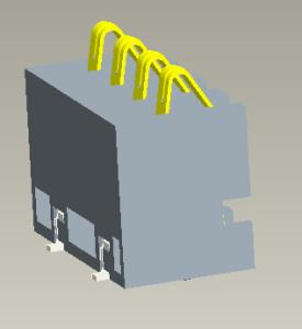Wholesale Pitch 2.5mm Battery Connector SMT Type H=6.7mm 4Pin With Pegs from china suppliers