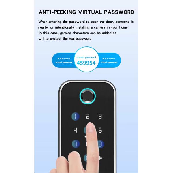Smart Handle Door Lock Security Biometric Keyless Door Lock 35mm - 55mm