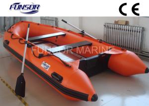 Wholesale Marine Aluminum Floor Inflatable Rescue Boat Orange For 6 Person from china suppliers