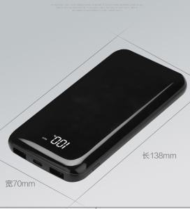 Wholesale UV Finish Mirror 10000mAh Polymer Battery Bi-directional QC3.0 PD Fast Charging Power Bank 5V3A from china suppliers
