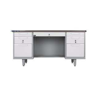 Wholesale Adjustable Standfoot KD Structure Double Pedestal Steel Office Desk from china suppliers