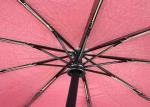 Pongee Collapsible Golf Umbrella 25 Inch 9 Ribs Rubber / Plastic Handle