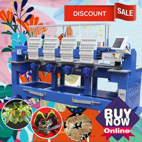 HOLiAUMA embroidery machine china best cap t-shirt flat 4 heads embroidery