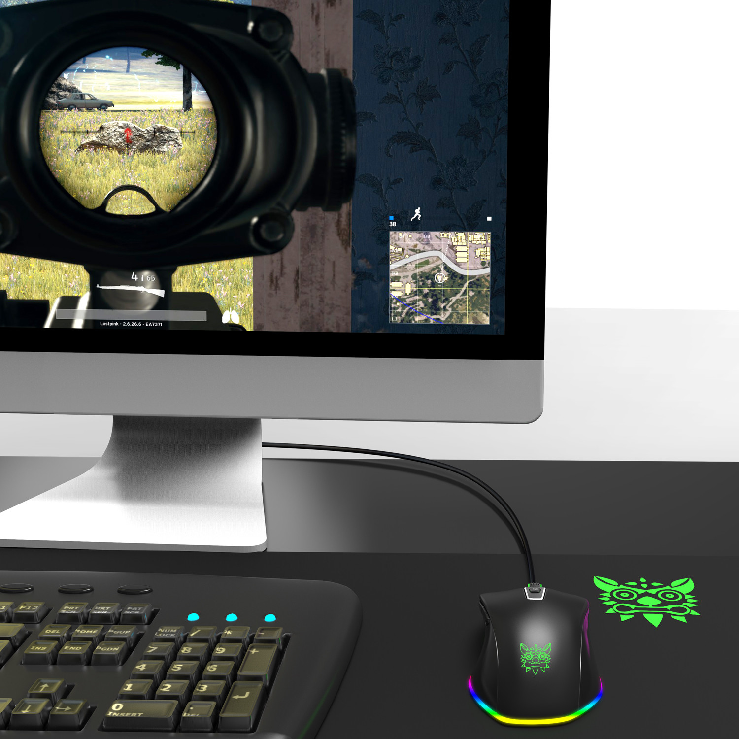 8000DPI CW60 50uA Wired Gaming Mouse For Laptop