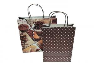 Wholesale Elegant Bakery Packaging Bags Take Away Food Packaging Twisted Handles from china suppliers