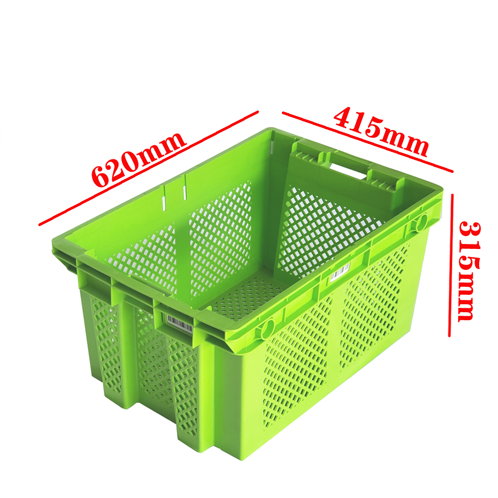 Mesh Style Foldable Agricultural Plastic Crate Perfect for Farm Fruits and Vegetables