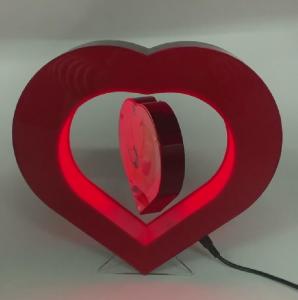 Wholesale heart shape christmas gift led light magnetic levitation floating photo frame display rack for gift and decor from china suppliers