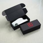 Custom Logo Luxury Soft Touch Coruggated Black Paper Packaging Gift Box Cosmetic