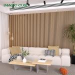 Bedroom Coating Finish Acupanel Contemporary Oak Grey Felt Acoustic Wood Wall