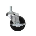 1 Inch 1.25 Inch 3 Inch Furniture Rubber Black Swivel Castor Wheel Customized