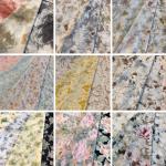 50gsm-100gsm Tie Dye Printed Fabric Polyester Spandex Chiffon Fabric