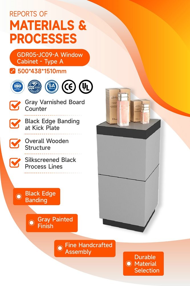 GDR05-JC09-A Retail Display Rack with Black Edge Banding and Easy Assembly and Disassembly for Fashion Boutique