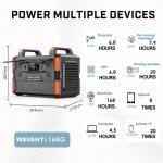 1200w Portable Outdoor Power Supply Large Capacity Energy Storage 220v High